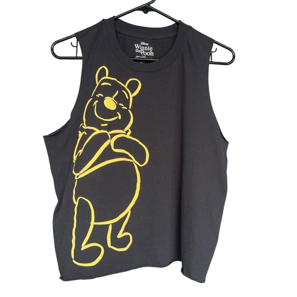 Disney Winnie the Pooh Shirt Womens‎ Large Sleeveless Tank Top Graphic Cartoon